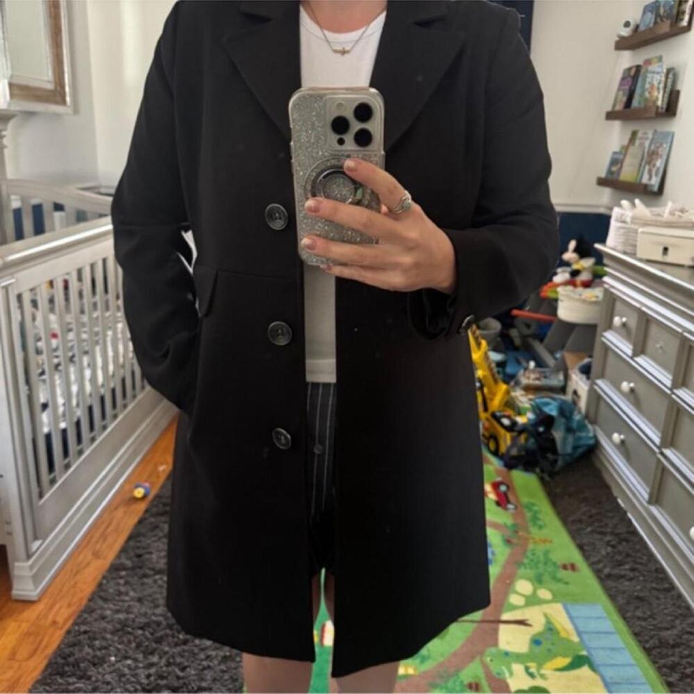 Kenneth cole black trench coat